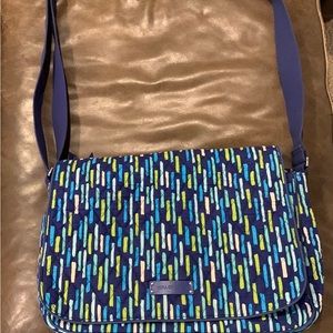 Vera Bradley Laptop Crossbody Workstation Bag in Retired Pattern Katalina Blues
